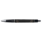Art Deco Bloemen Op Zwart Pen (Voorkant)