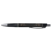 Art Deco Bloemen Op Zwart Pen (Bodem)