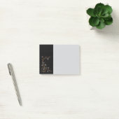 Art Deco Bloemen Op Zwart Post-it® Notes (Kantoor)