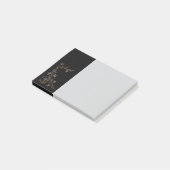 Art Deco Bloemen Op Zwart Post-it® Notes (Schuin)