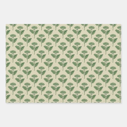 Art Deco Bloemen Set #2 Inpakpapier Vel (Voorkant 2)