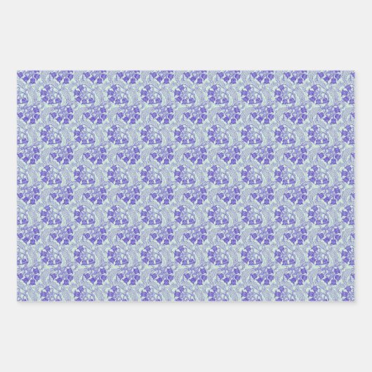  Art Deco Bloemen Set #2 Inpakpapier Vel (Voorkant)