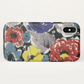 Art Deco bloemen uit het verleden, rozensierpatroo Case-Mate iPhone Case (Achterkant (horizontaal))