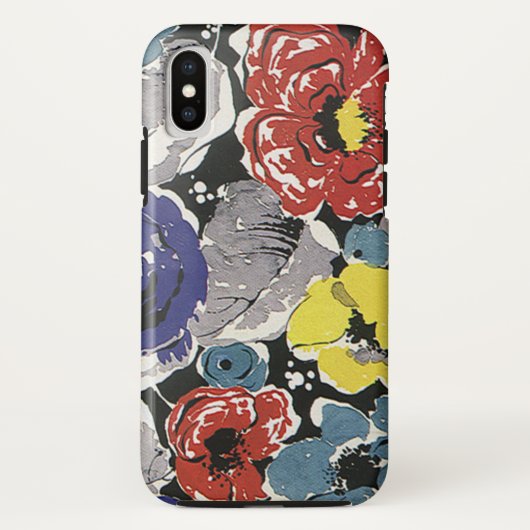 Art Deco bloemen uit het verleden, rozensierpatroo Case-Mate iPhone Case (Achterkant)