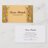 Art Deco Bloemen Visitekaartjes (Voorkant / Achterkant)