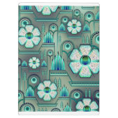 Art deco bloemenmotief  geometrisch groen klembord (Achterkant)