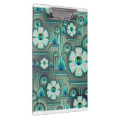 Art deco bloemenmotief  geometrisch groen klembord (Rechts)