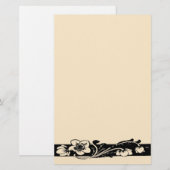  Art Deco Bloemenrand Briefpapier (Voorkant / Achterkant)