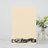  Art Deco Bloemenrand Briefpapier (Staand voorkant)