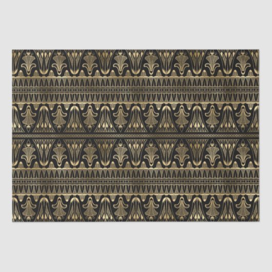 Art Deco bloemmotief geometrisch patroonontwerp Tissuepapier (Voorkant)