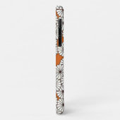Art Deco bloempatroon - crème op roest Case-Mate iPhone Case (Achterkant/links)