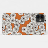 Art Deco bloempatroon - crème op roest Case-Mate iPhone Case (Achterkant (horizontaal))