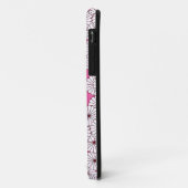 Art Deco bloempatroon - crème op roze Case-Mate iPhone Case (Achterkant/links)