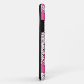 Art Deco bloempatroon - crème op roze Case-Mate iPhone Case (Achterkant/rechts)