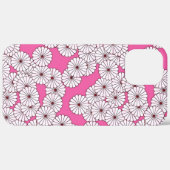 Art Deco bloempatroon - crème op roze Case-Mate iPhone Case (Achterkant / Rechts)