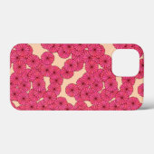 Art Deco bloempatroon - roze en perzik Case-Mate iPhone Case (Achterkant (horizontaal))