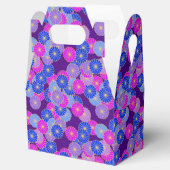 Art Deco-bloempatroon - violet, blauw en paars Bedankdoosjes (Geopend)