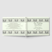 Art Deco Bloemrand Bruiloft met Bijbelverzen Gastenboek (Volledig)