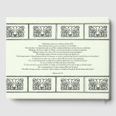 Art Deco Bloemrand Bruiloft met Bijbelverzen Gastenboek (Achterkant)