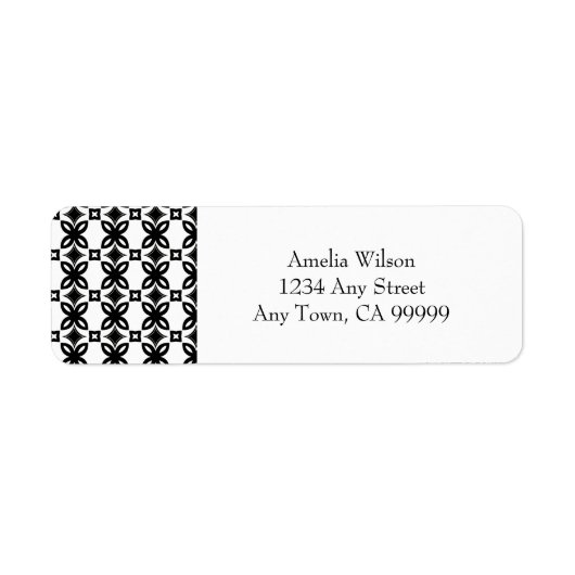Art Deco Blooms Return Address Label (Voorkant)