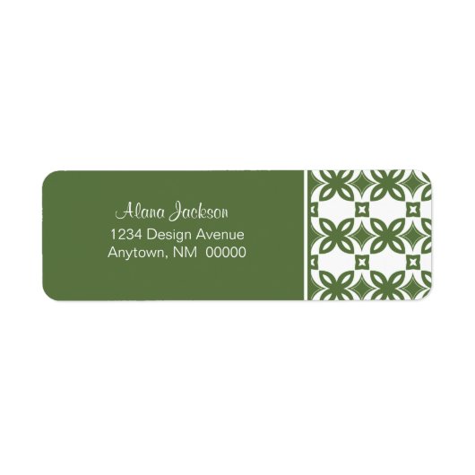 Art Deco Blooms Return Address Labels (Voorkant)