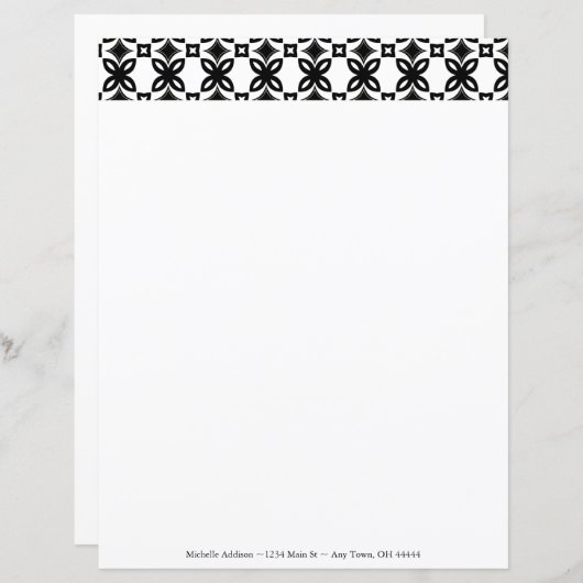 Art Deco Blooms Speciaal Papierblad (Voorkant / Achterkant)