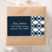 Art Deco Blooms verzendlabels Etiket (Insitu)