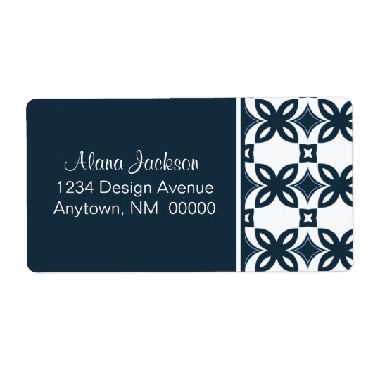 Art Deco Blooms verzendlabels Etiket (Voorkant)