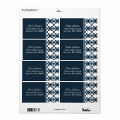 Art Deco Blooms verzendlabels Etiket (Full Sheet)