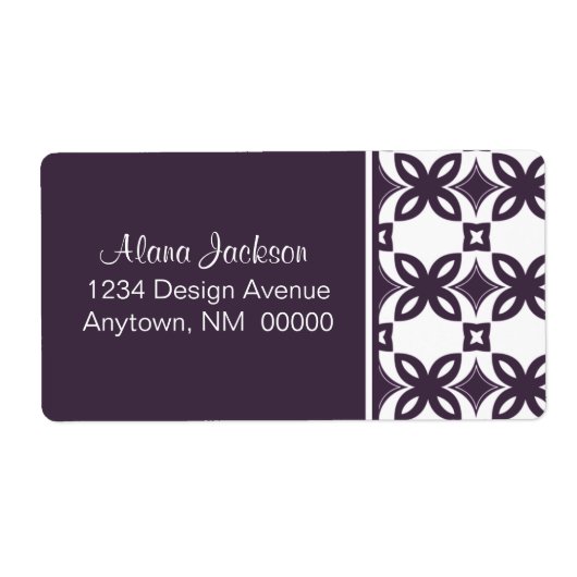 Art Deco Blooms verzendlabels Etiket (Voorkant)