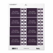 Art Deco Blooms verzendlabels Etiket (Full Sheet)