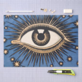 Art Deco Blue All Seing Eye Great Gatsby 1920's Tissuepapier (Craft)