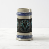 Art Deco Blue Design Stein Bierpul (Center)