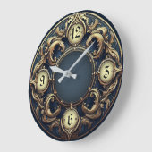 Art Deco Blue Extra Elegant Wall Grote Klok (Hoek)