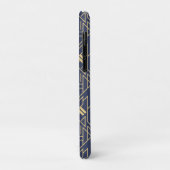 Art Deco Blue Gold Geometric Persoonlijke naam Case-Mate iPhone Case (Achterkant/links)