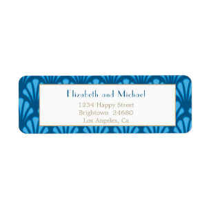 Art Deco Blue Vintage Gatsby Wedding Etiket