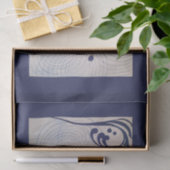 Art Deco Blue Wave Tissuepapier (Geschenk)