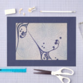 Art Deco Blue Wave Tissuepapier (Craft)