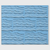 Art Deco Blue Waves Patroon Cadeaupapier (Vlak)
