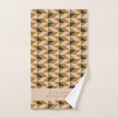 Art Deco Blush Gold Black Weddenschap Aangepast Bad Handdoek (Handdoek)