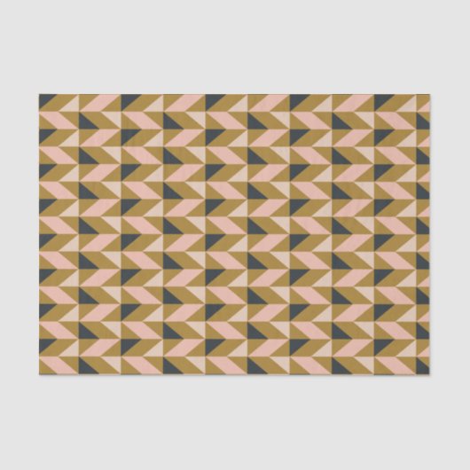  Art Deco Blush Gold Black Weddenschap Tissuepapier (Voorkant)