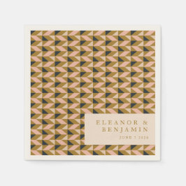 Art Deco Blush Gold Wedding Custom Servet