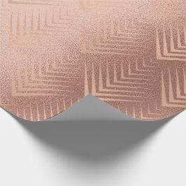 Art Deco Blush Roos Goud Elegant Minimal Geometry Cadeaupapier