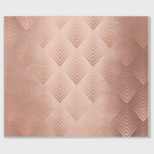 Art Deco Blush Roos Koper Elegant Geometry Cadeaupapier (Vlak)
