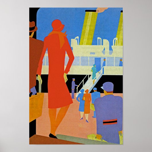 Art Deco Boarding Poster (Voorkant)