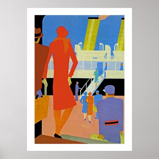 Art Deco Boarding Poster (Voorkant)