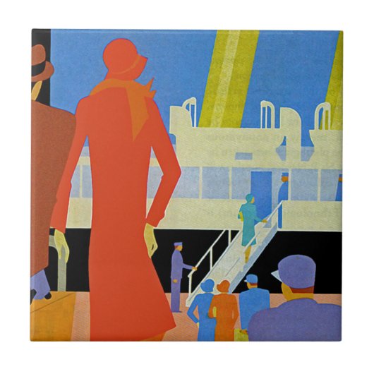 Art Deco Boarding Tegeltje (Voorkant)