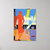 Art Deco Boarding - XL Canvas Afdruk (Voorkant)
