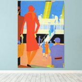 Art Deco Boarding - XL Canvas Afdruk (Insitu (Houten vloer))