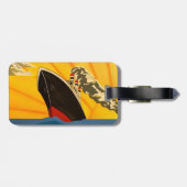 Art Deco Boat Stylish Bagagelabel (Achterkant horizontaal)